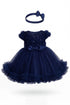 Baby Girls Floral Tulle Dress with Headband 6-24 Months