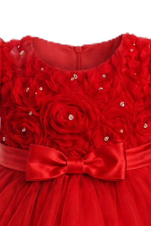Baby Girls Floral Tulle Dress with Headband 6-24 Months