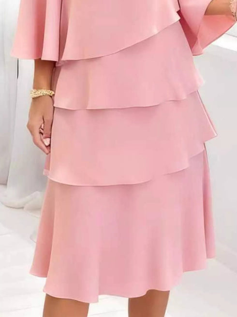 full-size-ruffled-layered-3-4-sleeve-dress-plus-size-OhSoStyled-Sophia's-Style-3