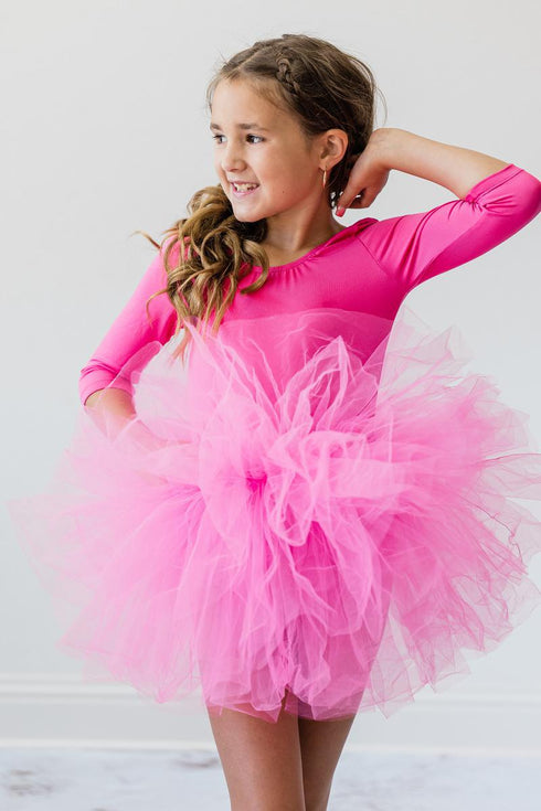 hot-pink-3-4-tutu-leotard Mila & Rose - Sophia's Style--2T--3