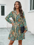 printed-collared-neck-long-sleeve-dress OhSoStyled - Sophia's Style in Teal-6