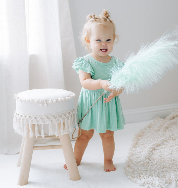 mint-rib-dream-cap-sleeve-bodysuit-dress Dream-Big-Little-Co-pajama-baby-blanket