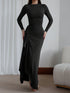 ruched-long-sleeve-maxi-dress-1-OhSoStyled-Sophia's-Style-5