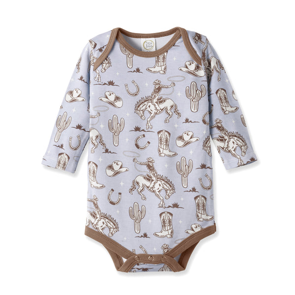 wild-wrangler-blue-western-cowboy-bamboo-baby-boy-bodysuit-Sophia's StyleBodysuits-1