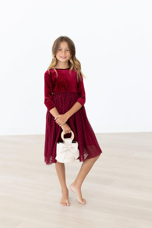 cranberry-velvet-tutu-dress Mila & Rose - Sophia's Style-3