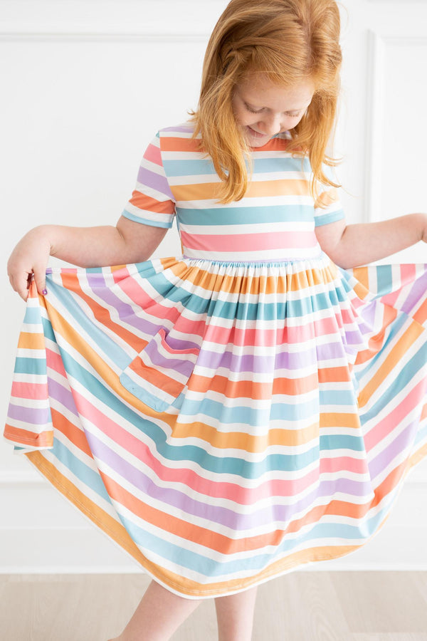 spring-stripes-s-s-pocket-twirl-dress Mila &  Rose - Sophia's Style-Spring Stripes S/S Pocket Twirl Dress-6-12M--1
