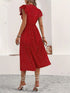button-front-midi-dress-with-ruffle-sleeves-Sophia's Style-5