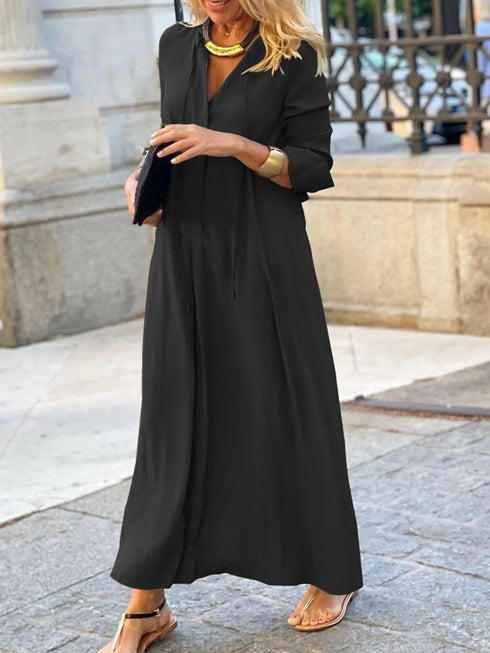 full-size-solid-color-maxi-shirt-dress-plus-size-OhSoStyled-Sophia's-Style-4
