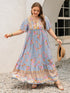 plus-size-printed-tie-neck-flutter-sleeve-maxi-dress-2 OhSoStyled - Sophia's Style-1