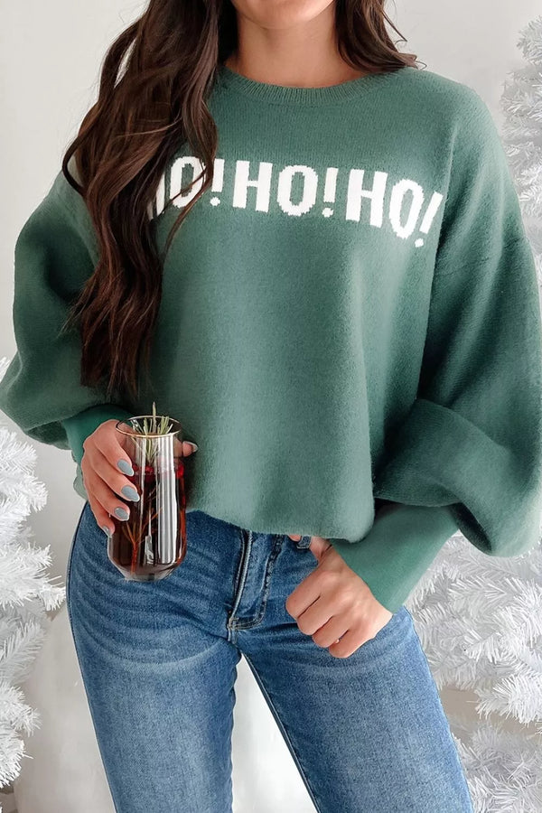 ho-ho-ho-graphic-long-sleeve-sweater-Sophia's Style-1