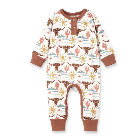 happy-trails-bamboo-henley-romper Tesa Babe - Sophia's StyleBaby Boy Clothes-1