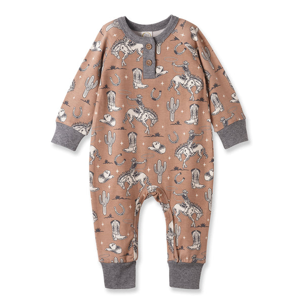 wild-wrangler-brown-western-bamboo-henley-romper-for-babies-Sophia's StyleRompers-1