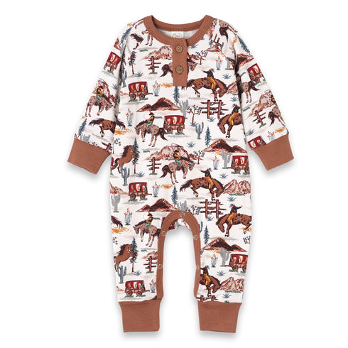 cowboy-henley-romper-bamboo-western-spirit-baby-boy-Tesa Babe at Sophia's StyleBaby Boy Clothes-1