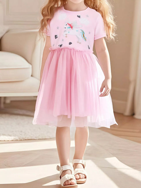 childrens-unicorn-short-sleeve-tulle-dress-ohso-kids-sophias-style-2