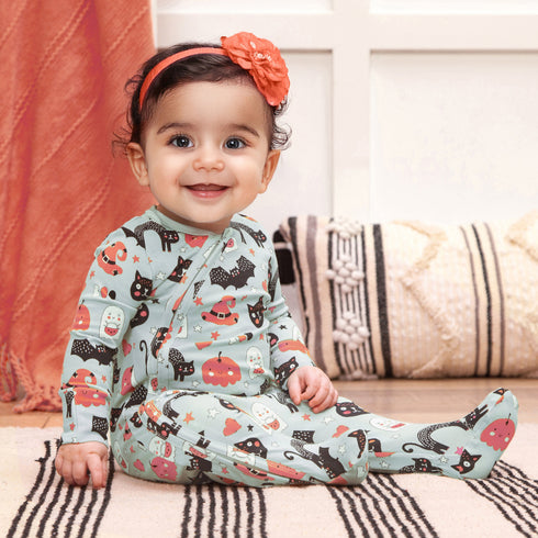 halloween-pumpkin-pals-bamboo-zipper-romper Sophia's Style-2