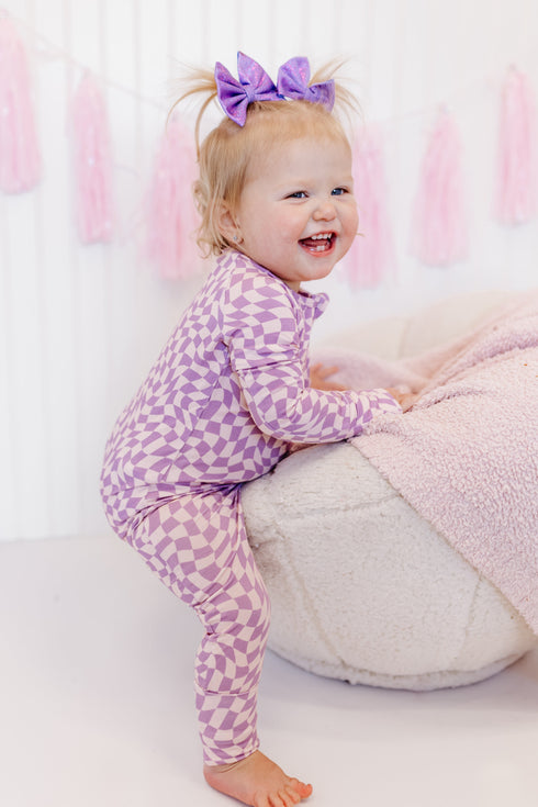 plum-wavy-checkers-dream-romper Dream-Big-Little-Co-pajama-baby-blanket