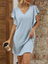 ruffled-v-neck-cap-sleeve-mini-dress-1 OhSoStyled at Sophia's Style-11
