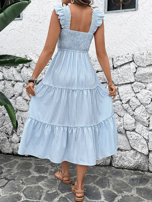smocked-striped-wide-striped-midi-dress OhSoStyled - Sophia's Style in -5
