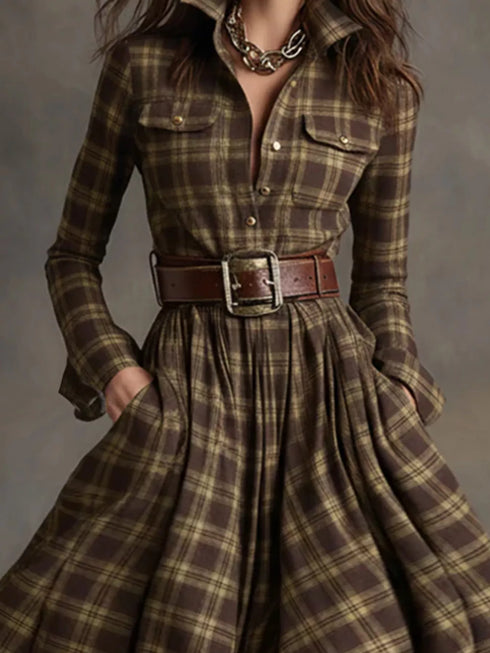 plaid-button-front-maxi-shirt-dress-OhSoStyled-Sophia's-Style-2