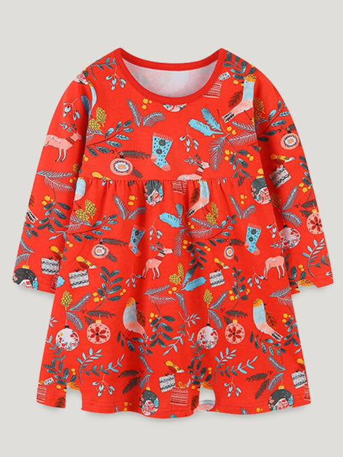 childrens-christmas-print-long-sleeve-dress-2-ohso-kids-sophias-style-1