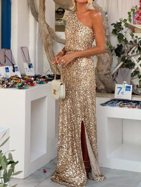 sequin-one-shoulder-slit-maxi-dress-OhSoStyled-Sophia's-Style-4