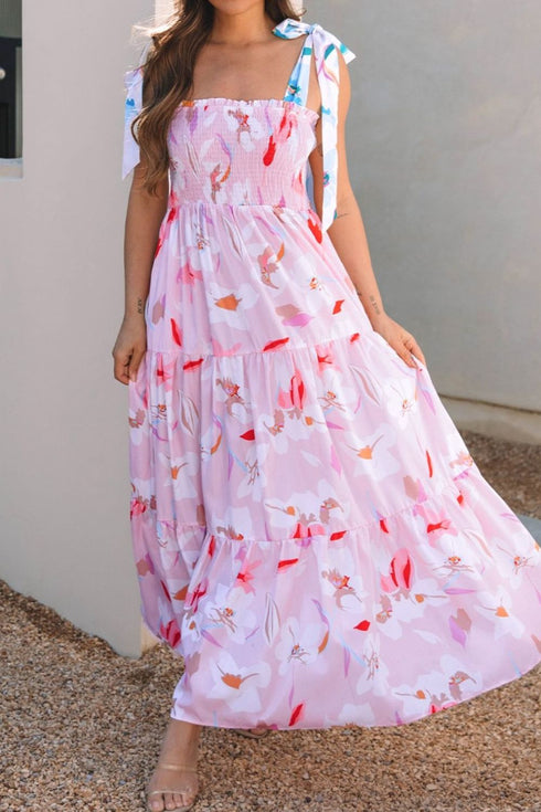 floral-print-knotted-shoulder-smocked-maxi-dress OhSoStyled - Sophia's Style-2