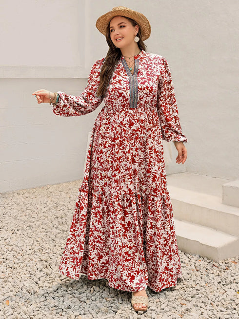 plus-size-floral-print-long-sleeve-maxi-dress-OhSoStyled-Sophia's-Style-3