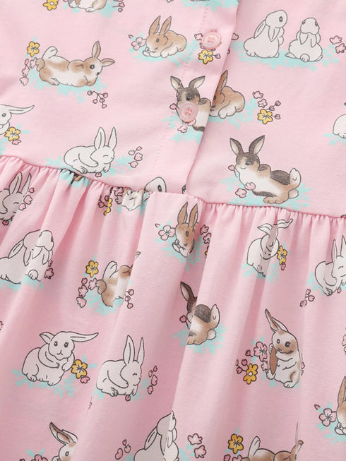 childrens-bunny-print-round-neck-casual-dress-ohso-kids-sophias-style-4