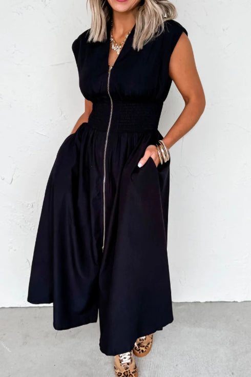 sleeveless-zip-front-maxi-dress-OhSoStyled-Sophia's-Style-1