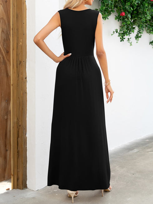 surplice-neck-sleeveless-maxi-dress-1-Sophia's Style-2