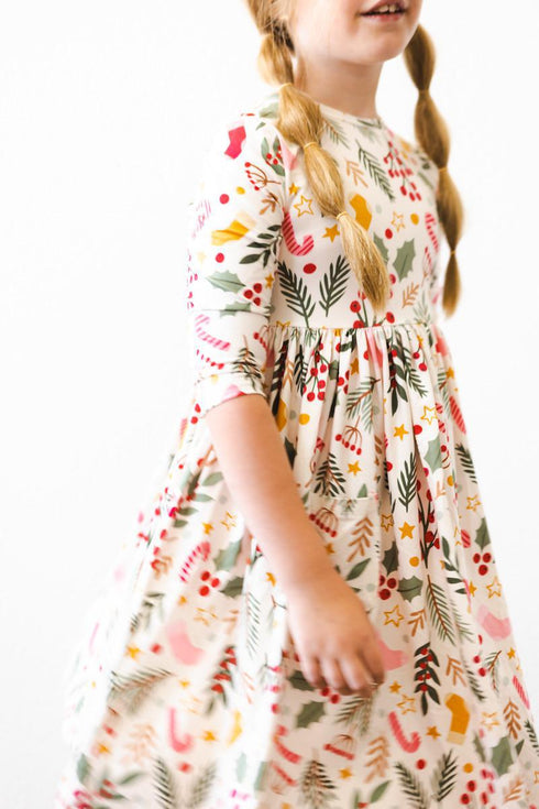 holly-jolly-christmas-3-4-sleeve-pocket-twirl-dress Mila & Rose - Sophia's Style-4