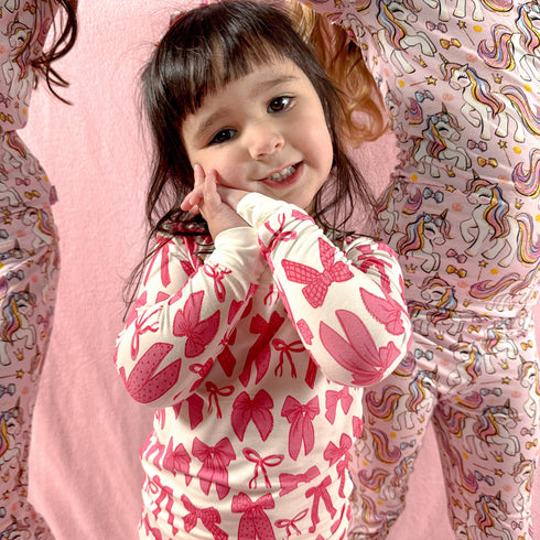 hot-pink-bow-two-piece-pajama-set Boosh Baby - Sophia's Style-5