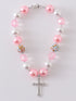 pink-cross-bubblegum-necklace Rylee Faith Designs - Sophia's Style-2