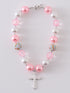 pink-cross-bubblegum-necklace Rylee Faith Designs - Sophia's StyleAccessories-1
