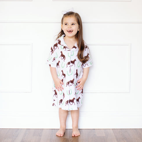 horse-button-down-gown-little-pajama-co - Sophia's Style -3