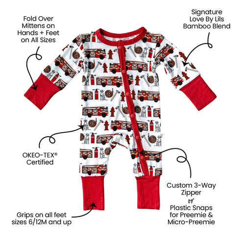 alcaous-fire-trucks-bamboo-convertible-footie Laree & Co - Sophia's Style-2