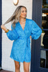 adeline-sequin-wrap-dress-blueberry Buddy Love - Sophia's Style-Adeline Sequin Wrap Dress - Blueberry-Blue-XS-1