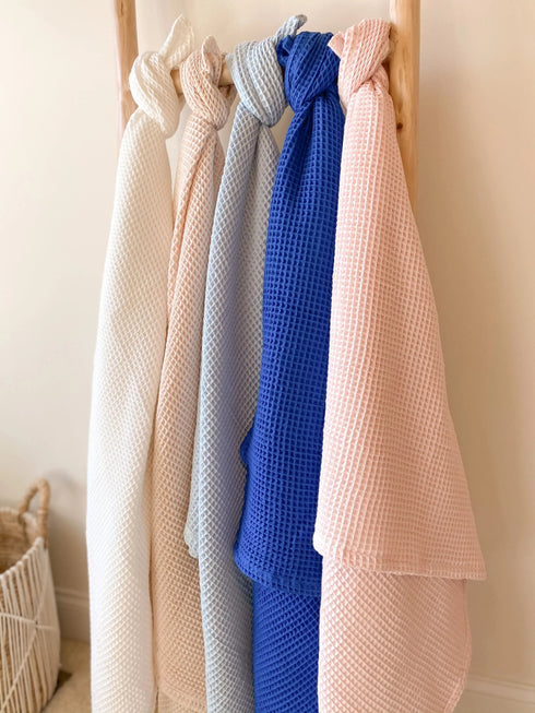waffle-blankets-newborn-baby-toddler-100-cotton-Sophia's Style-5