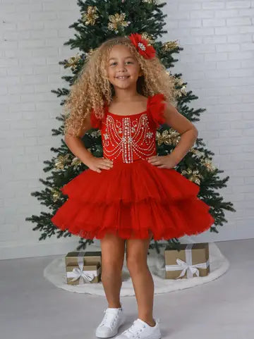 Girls Ruby Red Aurelie Tutu Dress 12 Months-14