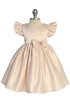 Baby Girls Satin Special Occasion Dress with Removable Rhinestone Bow, 6-24 Months