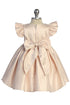 Baby Girls Satin Special Occasion Dress with Removable Rhinestone Bow, 6-24 Months
