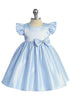 Baby Girls Satin Special Occasion Dress with Removable Rhinestone Bow, 6-24 Months