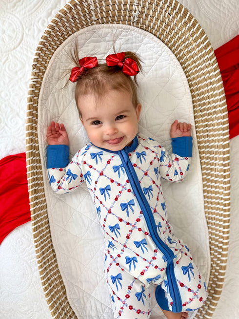 red-white-bows-bamboo-zippy-romper at Sophia's Style-7