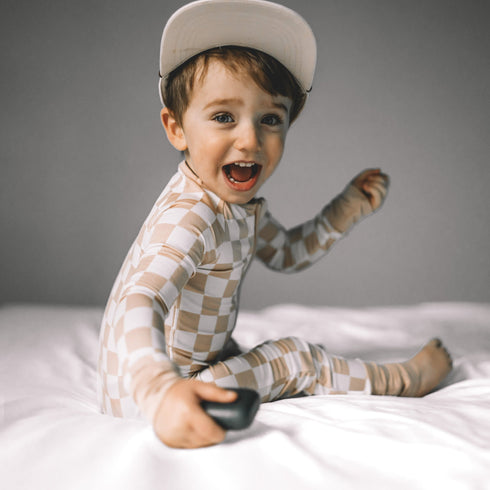 sandy-checkers-dream-romper Dream-Big-Little-Co-pajama-baby-blanket