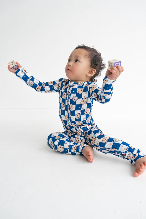Dream Big Little Co x CoComelon JJ STARRY NIGHT CHECKERS DREAM ROMPER