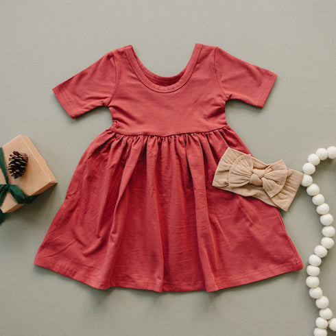 organic-cotton-twirl-dress-red-or-green Little Joy Co - Sophia's Style-2