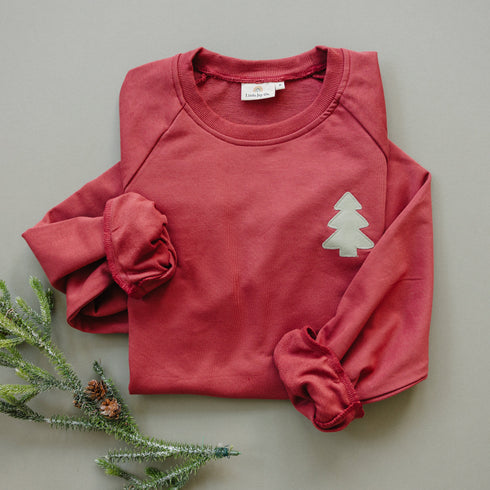 adult-christmas-tree-patch-crewneck-sweatshirt Sophia's Style-2