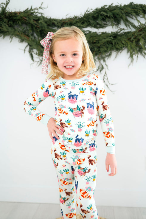 felines-ferns-long-sleeve-pjs Big Dreams Little Jammie Session Sophia's Style-1