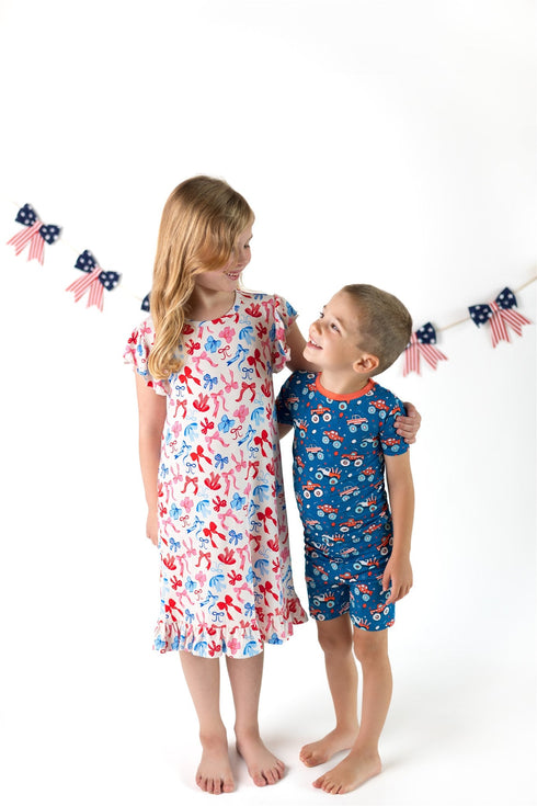 red-white-blue-nightgown-patriotic-bows-girls-bamboo-nightgown Boosh Baby - Sophia's Style-5