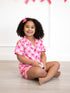 girls-baseball-bow-print-pajama-set-short-sleeve-pink-sophias-style-8